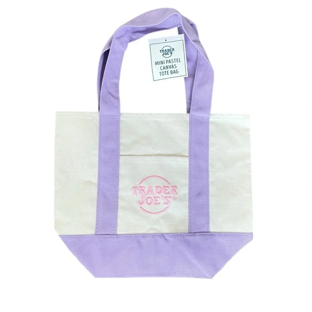 COPY - Canvas Tote Bag Set - Pink, Blue, Purple, Mint Green - Picture 2 of 5